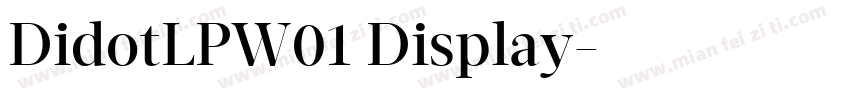 DidotLPW01 Display字体转换